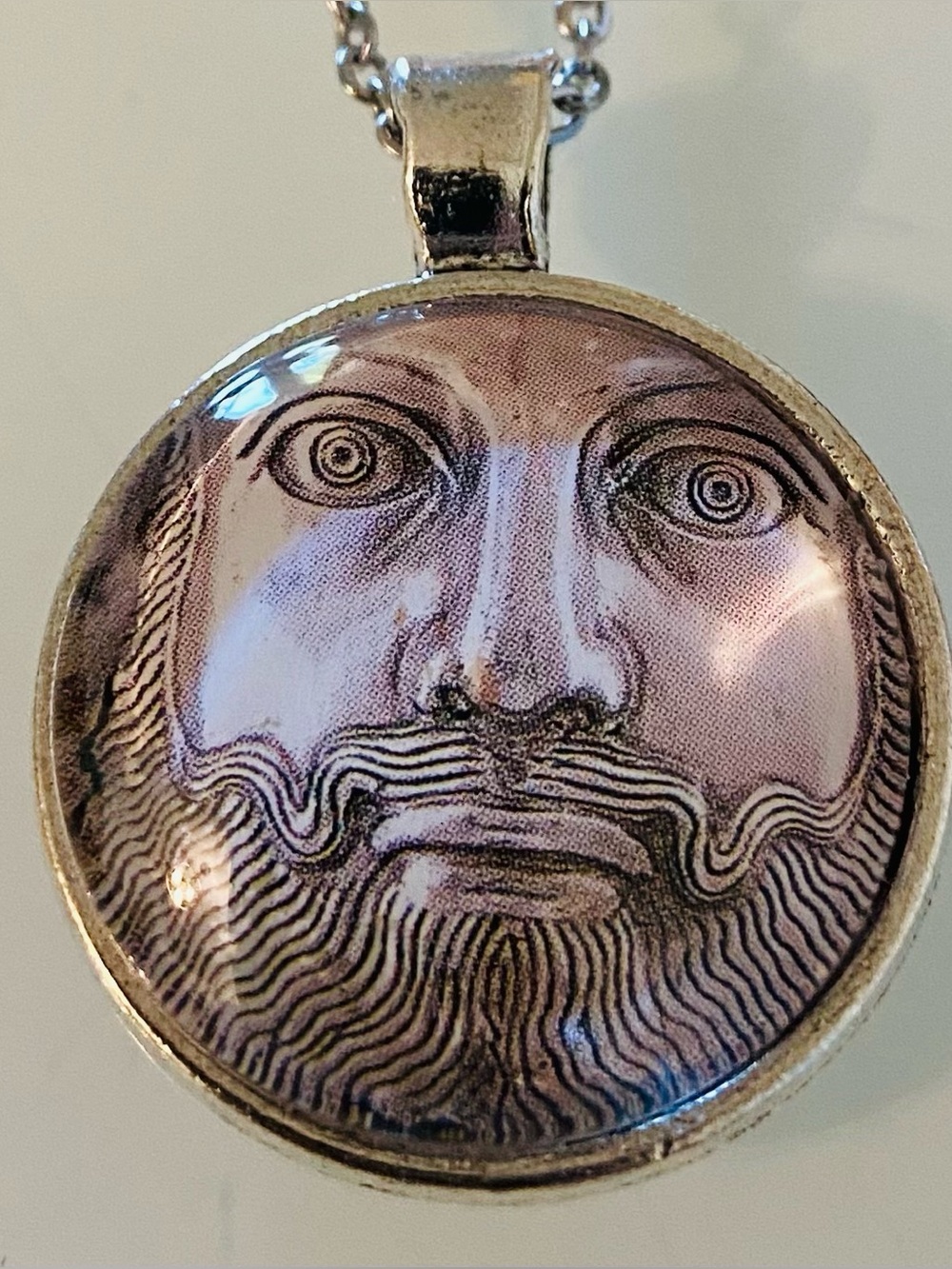 Mouth of Truth Necklace • Roman Myth Bocca della Verita Pendant • Ancient Art
